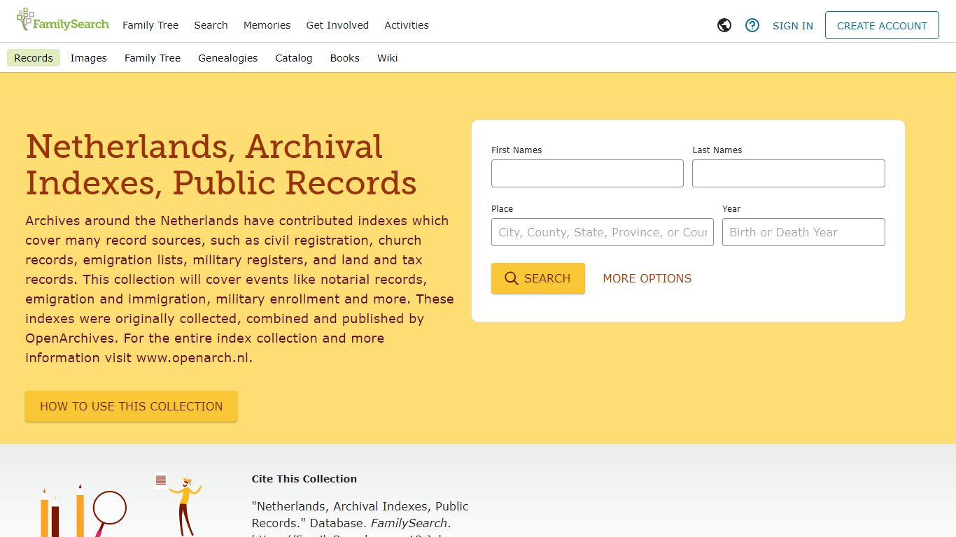 Netherlands, Archival Indexes, Public Records - FamilySearch